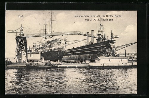 Kiel riesen schwimmdock im - kiel,, riesen-schwimmdock