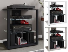 Hifi Möbel Rack Alu Glas Phono Mediaregal Folas