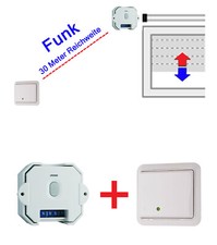 Funksteuerung für elektrische Rollladen Set mit Wandschalter + Jalousienschalter