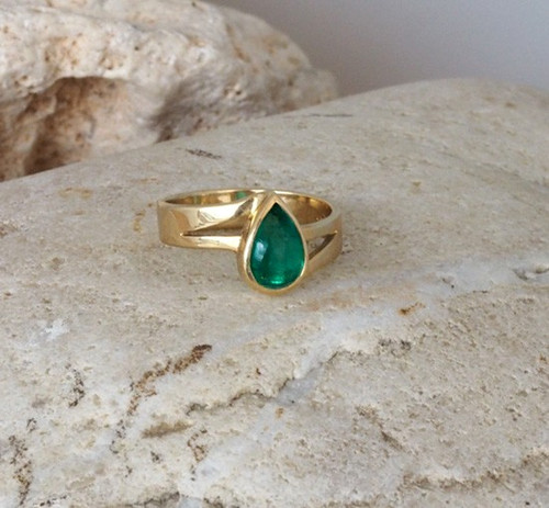 Edler smaragd cabochon tropfen - smaragd,