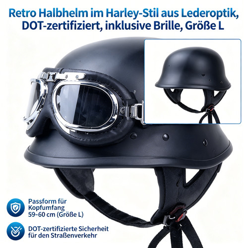 Retro halbhelm - retro, im