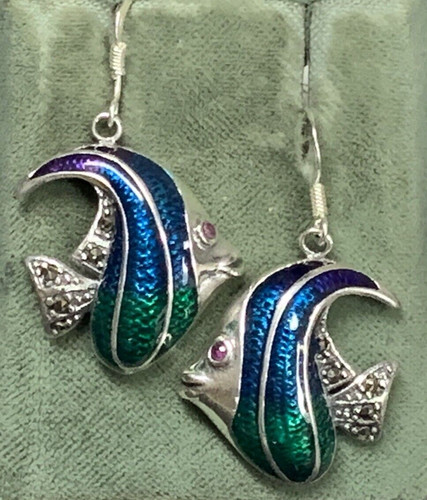 Ohrringe fisch rubin - ohrringe,