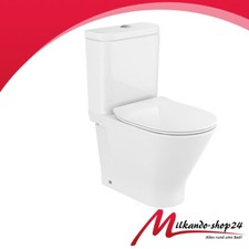 Stand wc komplett mit Spülkasten KERAMIK Inkl.  Sitz Spülrandlos Top Waagerecht