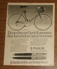 Seltene Werbung PARKER PARKER-15 Füller Raleigh Rennrad Gerrie Knetemann 1979