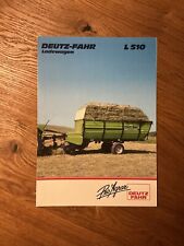 Orig. DEUTZ FAHR Ladewagen L510 Prospekt Traktor Schlepper Bulldog Broschure B1