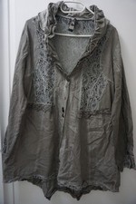 Tredy Bluse Jacke Braun Spitze