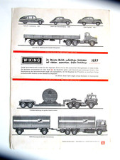 Bildpreisliste - Katalog WIKING Miniatur - Modelle 1977 "Faltblatt" --- 618