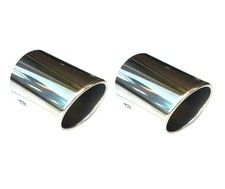 Auspuffblende für VW Passat CC Typ 35 2,0 TDI Endrohr Edelstahl 2x 90mm rund
