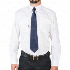 Fristads Kansas Pilotenhemd mit Schulterklappe weiß langarm Diensthemd Security