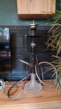 Camo Shisha mit Zubehör Schwarz mit 3 Schläuchen Wasserpfeife