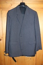 C & A - 3 tlg. Herrenanzug - Gr. 56 - Anthrazit mit hellen Streifen -