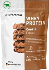 Whey Protein Cookies 1kg - Deutsches Eiweißpulver zum Muskelaufbau als Beutel