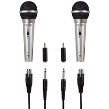 2x Set Thomson Dynamisches Mikrofon 3m Kabel Mikro XLR Klinke Karaoke Party DJ