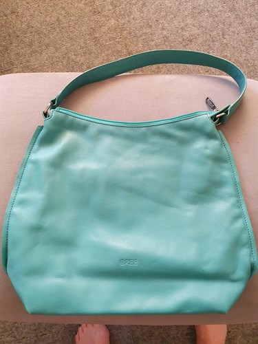 Ledertasche von bree türkis - ledertasche,