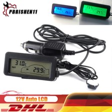 Fahrzeuguhr Thermometer 12V Auto LCD Digitalanzeige Außentemperaturanzeige DHL