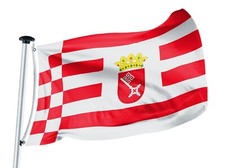 FLAGLY Fahne Bremen Flagge stabiles Fahnenpolyester mit Ösen