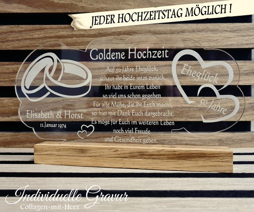 Aufsteller hochzeitstag mit - hochzeitstag,