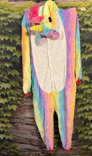 Flauschige Einhorn Kostüm Gr. S-XS | Kostüm mit Kapuze Karneval Mottowochen