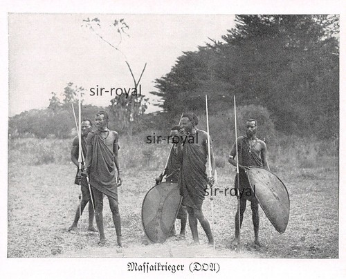 Massai krieger kolonie - krieger,