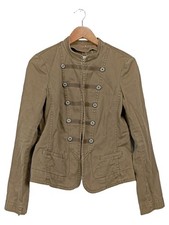 Esprit Damen Leichte Jacke Gr. 40 Beige Military-Stil Übergangsjacke