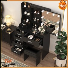 Schwarz Schminktisch-Set