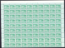 DDR 2484 100er Bogen Bauwerke 10 Pf postfrisch