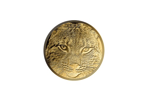 Goldmünze motiv luchs - goldmünze,