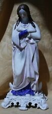 Maria Immaculata Porzellan 35 cm um 1850 farbig staffierte Heiligenfigur