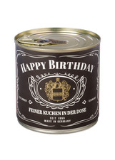 Happy Birthday Can Cake - Whisky Kuchen in Dose mit Kerze dabei  150g Kuchen