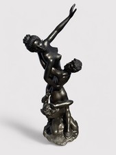 Sehr große Bronzegruppe Raub