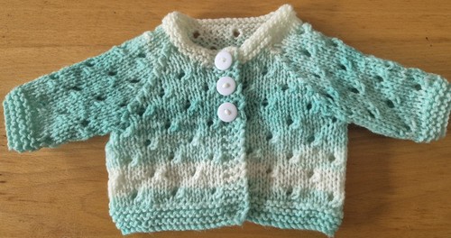 Dolls cardigan hand - , knitted