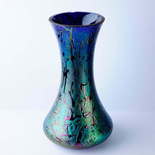 Vase jugendstil irisglas - vase,