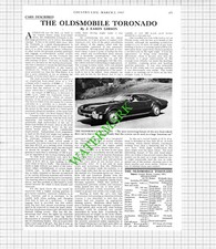 The Oldsmobile Toronado Car