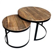 Couchtisch 2er Set rund Ø 58