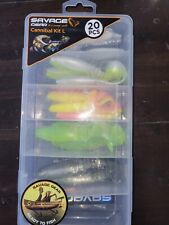 Savage Gear Cannibal Box Kit (L) Gummifischbox mit Jighaken 20 Teile