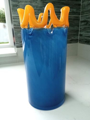 Schwere dekorative blau - , &