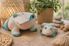 Holz frosch figuren - frosch,