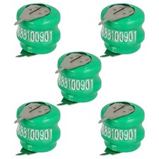 5x NiMH Ersatz 2-Knopfzellen-Akku Typ V40H 40mAh 2,4V mit 2 Pins