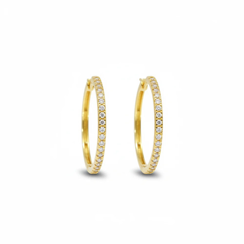Creolen 585 gold zirkonia - gold,