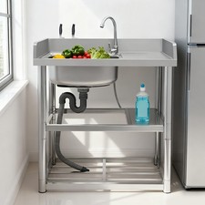 Einzelbecken Edelstahl-Einzelspülbecken Handwaschstation Gastronomie Küchenspüle