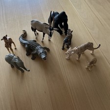 Acht Tiere Afrikas gut erhalten Schleich wunderschön zum Spielen & Lernen