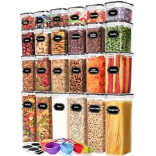 42x Vorratsdosen Set Vorratsbehälter Vorratsdose Küche Organizer Set Schüttdose