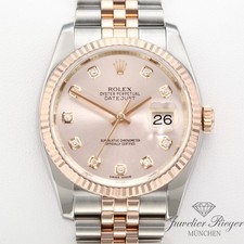 Rolex Datejust 36 mm 116231 2012 Stahl Rosegold 750 Diamanten Automatik