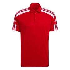 Adidas SQ21 Polo TMPWRD/WHITE Rot GP6429 Poloshirt Weiße Streifen Squadra 21 Neu