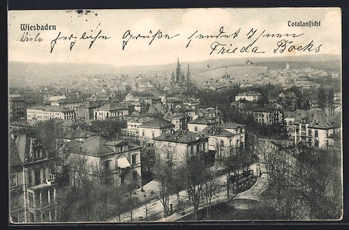 Wiesbaden totalansicht mit - wiesbaden,,