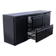 Barkühltisch schwarz / 1 Tür