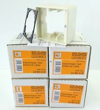 4x JUNG LS 990 Aufputz-Kappe LS 981 AW Aufputzgehäuse 1-fach weiß AP-Kappe OVP