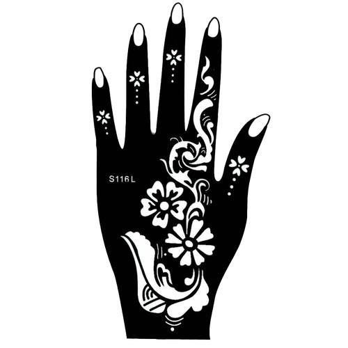 Henna tattoo schablone hand - henna,