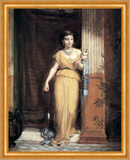 La Fileuse Spinnerin Handspindel Garn Fasern Antike Waterhouse A3 02 Gerahmt