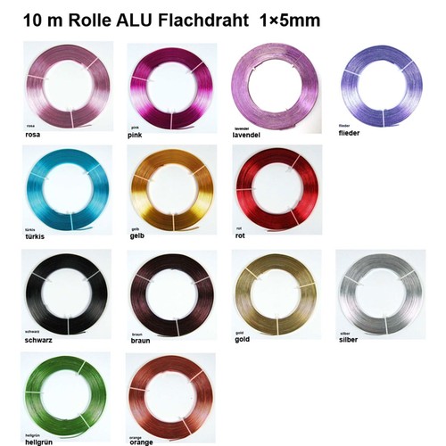 10m aluminium flachdraht - 10m,